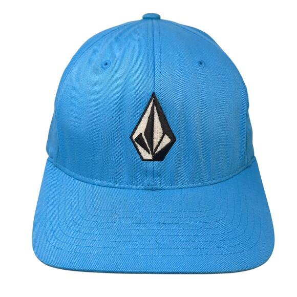 Volcom Fitted Baseball Cap Blue XL Lightweight Embroidered 6 Panel Flexfit - Picture 1 of 10